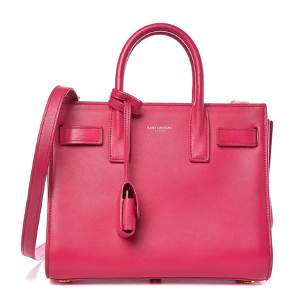 Saint Laurent Calfskin Nano Sac De Jour Lipstick Fuchsia 1 of 15