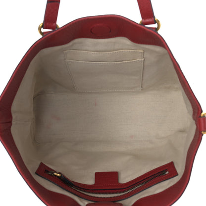 Gucci Soft GG Supreme Monogram Web Bosco Patch Small Crossbody Tote Beige Malva Hibiscus Red 4 of 12