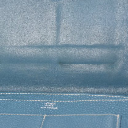 Hermes Togo Dogon Duo Wallet Blue Jean 10 of 24