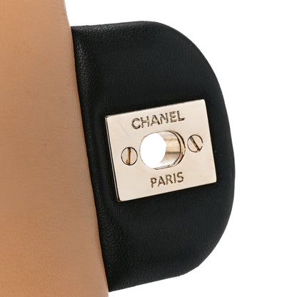 Chanel Lambskin Quilted Mini Rectangular Flap Beige Black 6 of 12