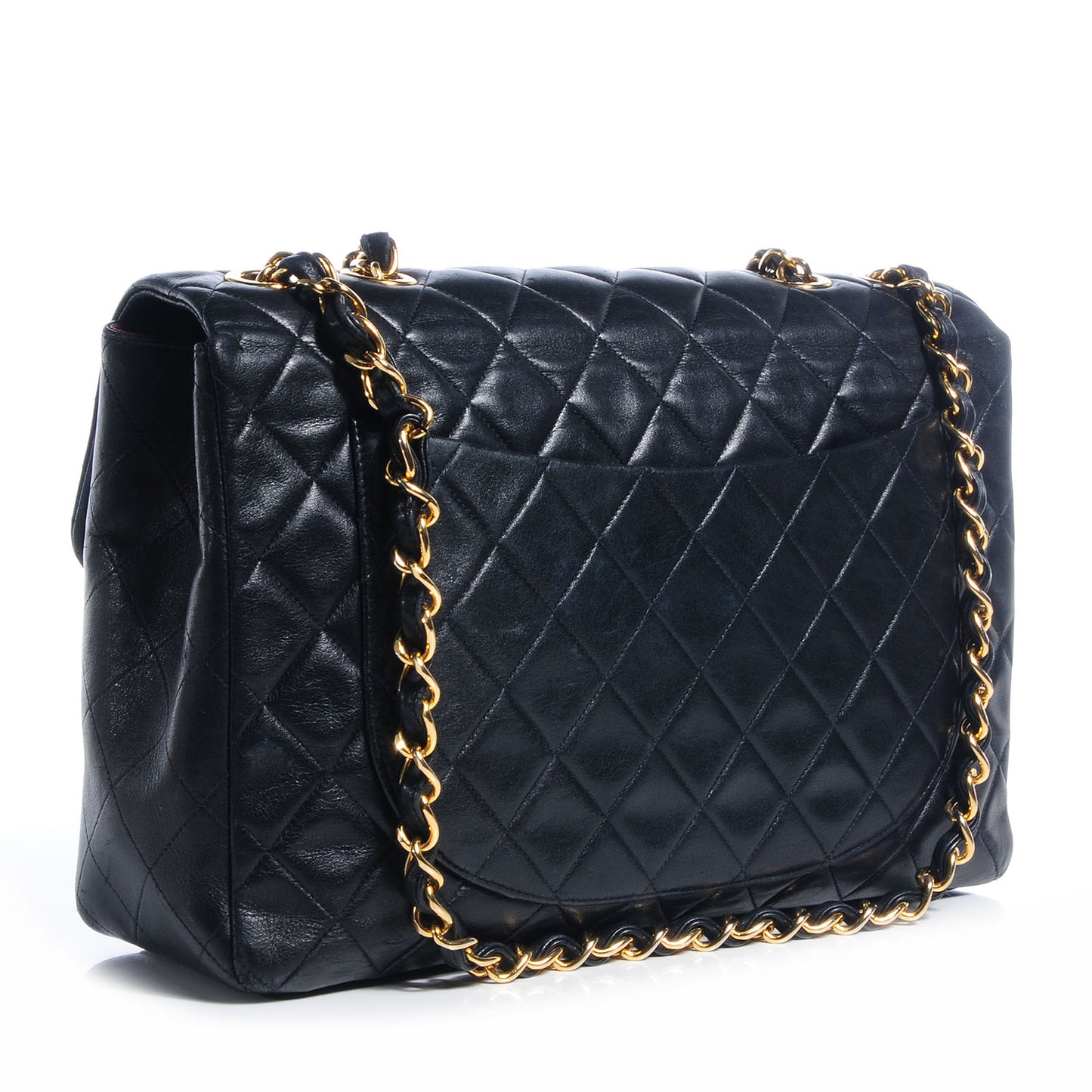 Lambskin XL Jumbo Flap Black