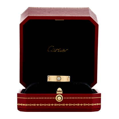 Cartier 18K Yellow Gold 3 Diamond 5.5mm LOVE Ring 54 7 5 of 5