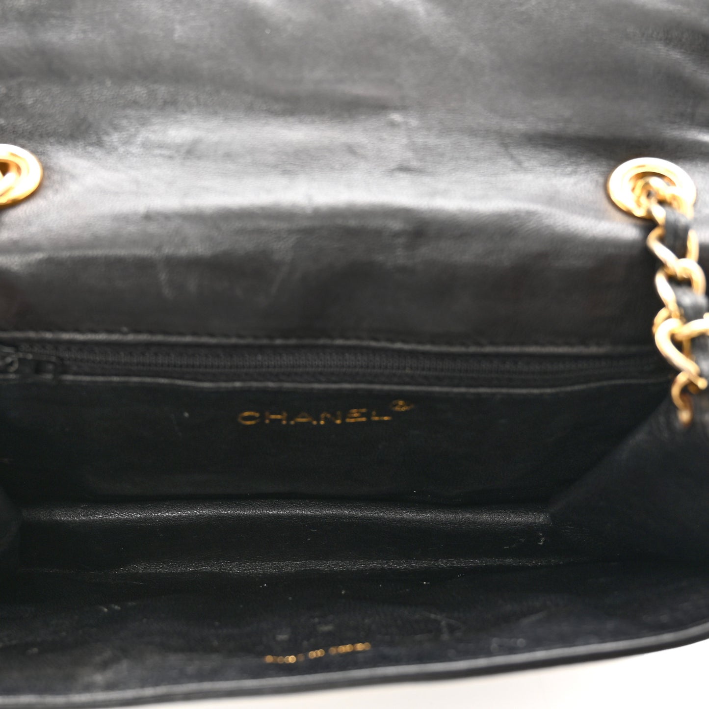 Lambskin Quilted CC Small Single Flap Black