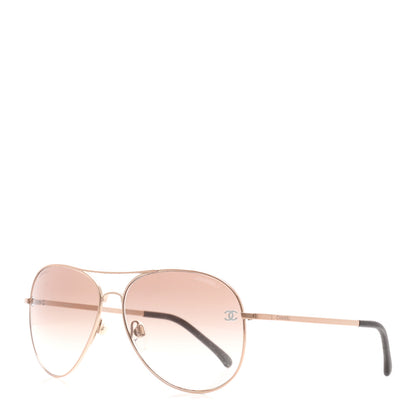 Chanel Metal Aviator CC Sunglasses 4189-T-Q Rose 1 of 8