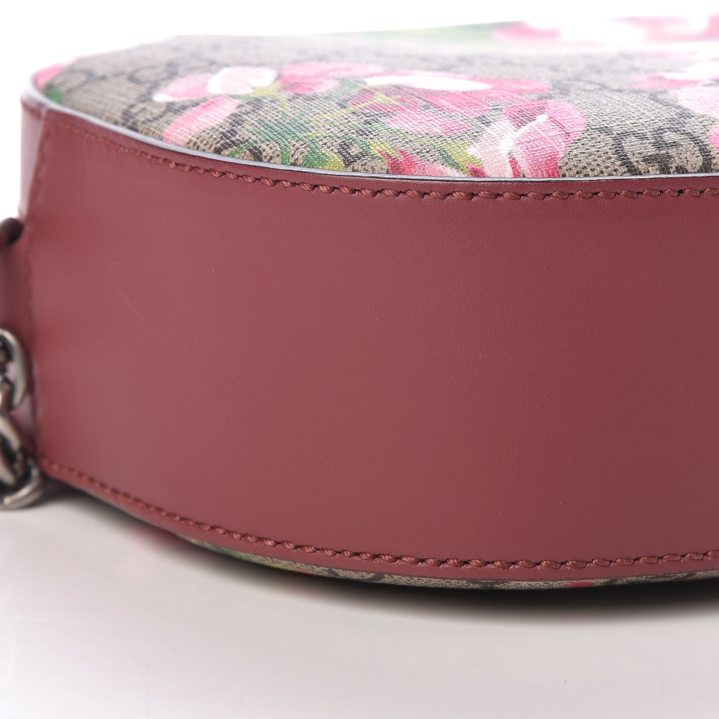 GG Supreme Monogram Blooms Mini Chain Shoulder Bag Beige Multicolor Dry Rose