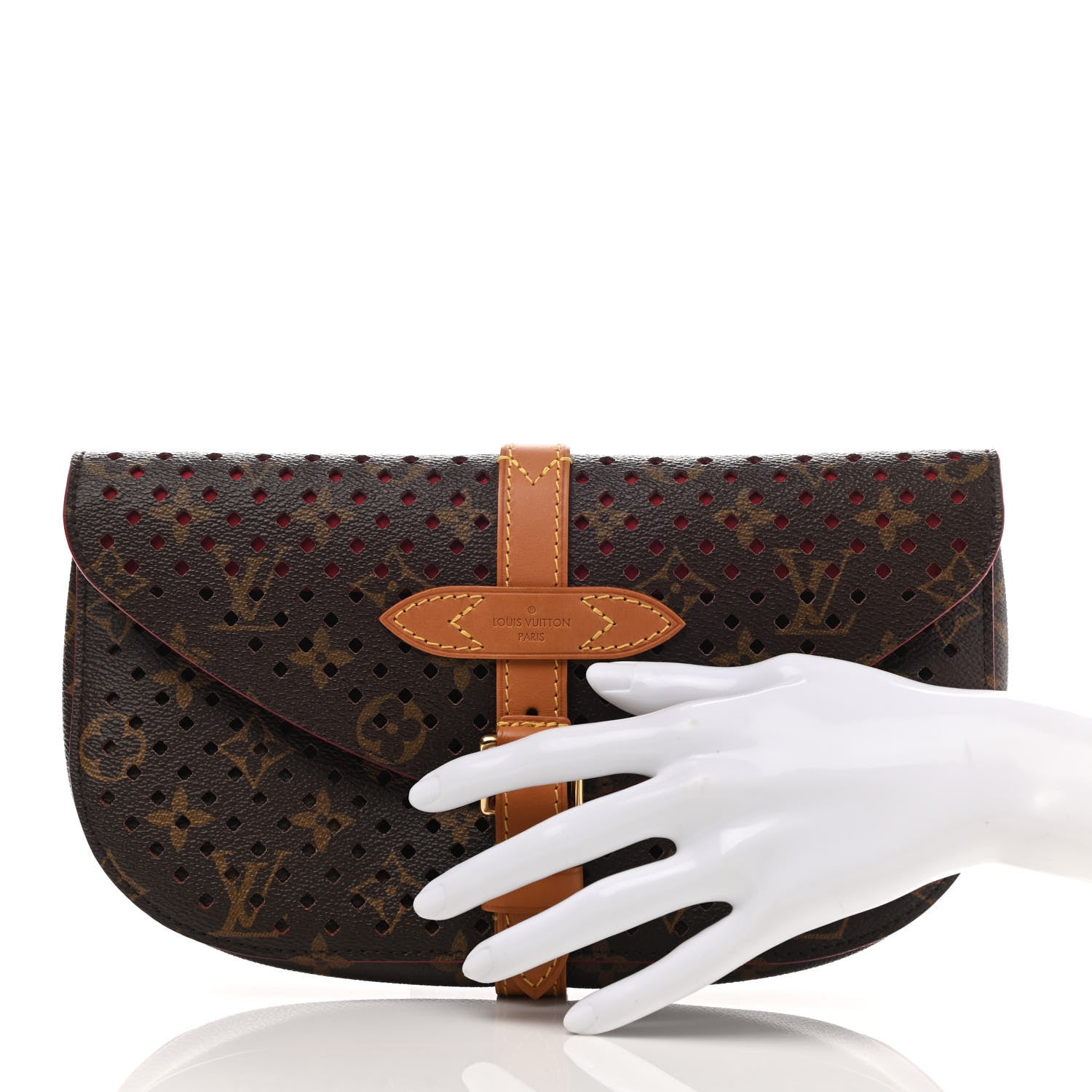 Louis Vuitton Monogram SC Flore Clutch Saumur Corail 4 of 10