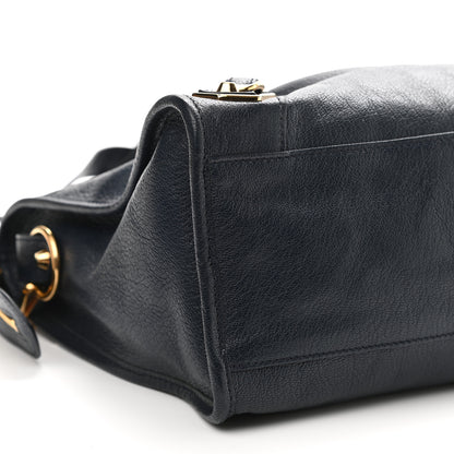 Balenciaga Chevre Gold Metallic Edge Hardware City Bleu Nuit Dark Sea 9 of 12