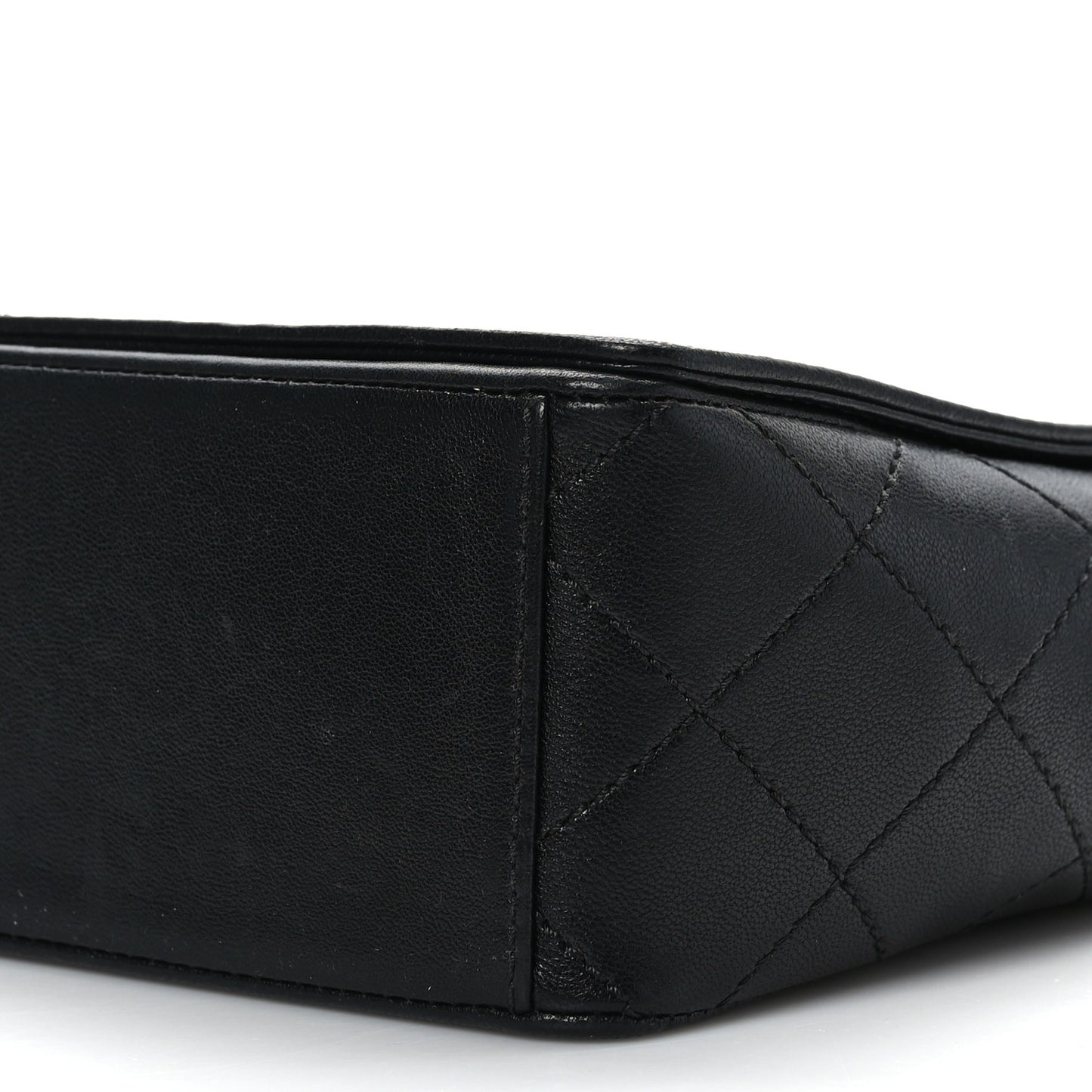 Sheepskin Quilted Vintage Mademoiselle Flap Black