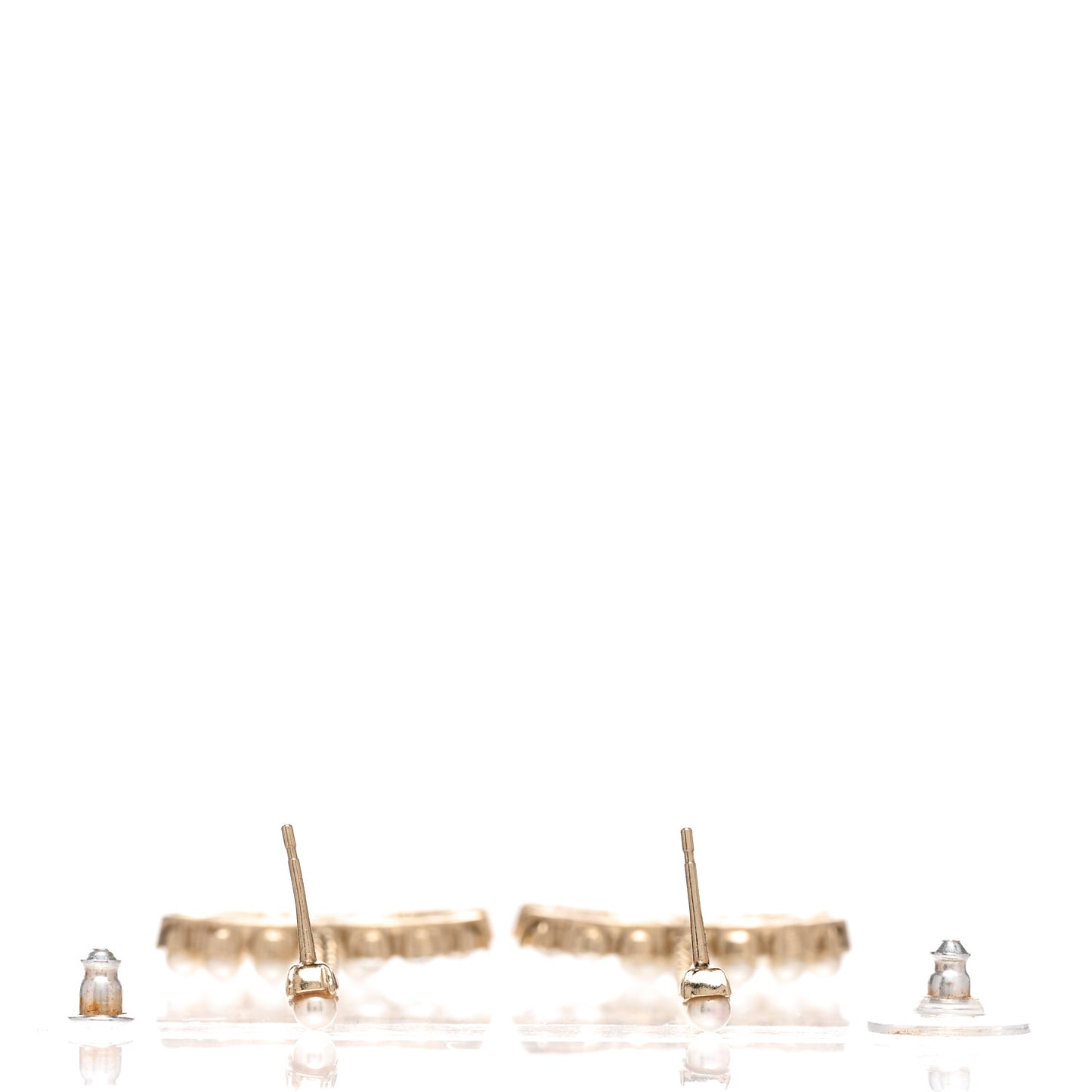 Crystal Pearl Dazzling Domino Drop Earrings Matte Gold
