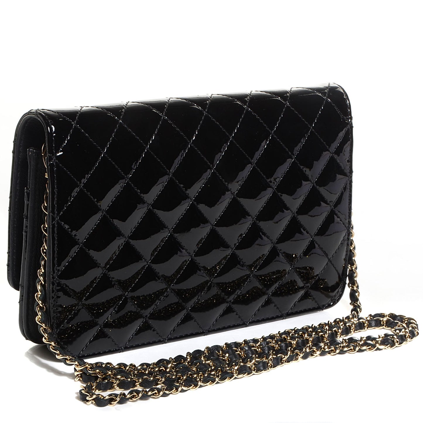 Patent Golden Class Wallet on Chain WOC Black