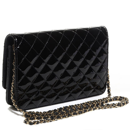 Chanel Patent Golden Class Wallet on Chain WOC Black 2 of 8