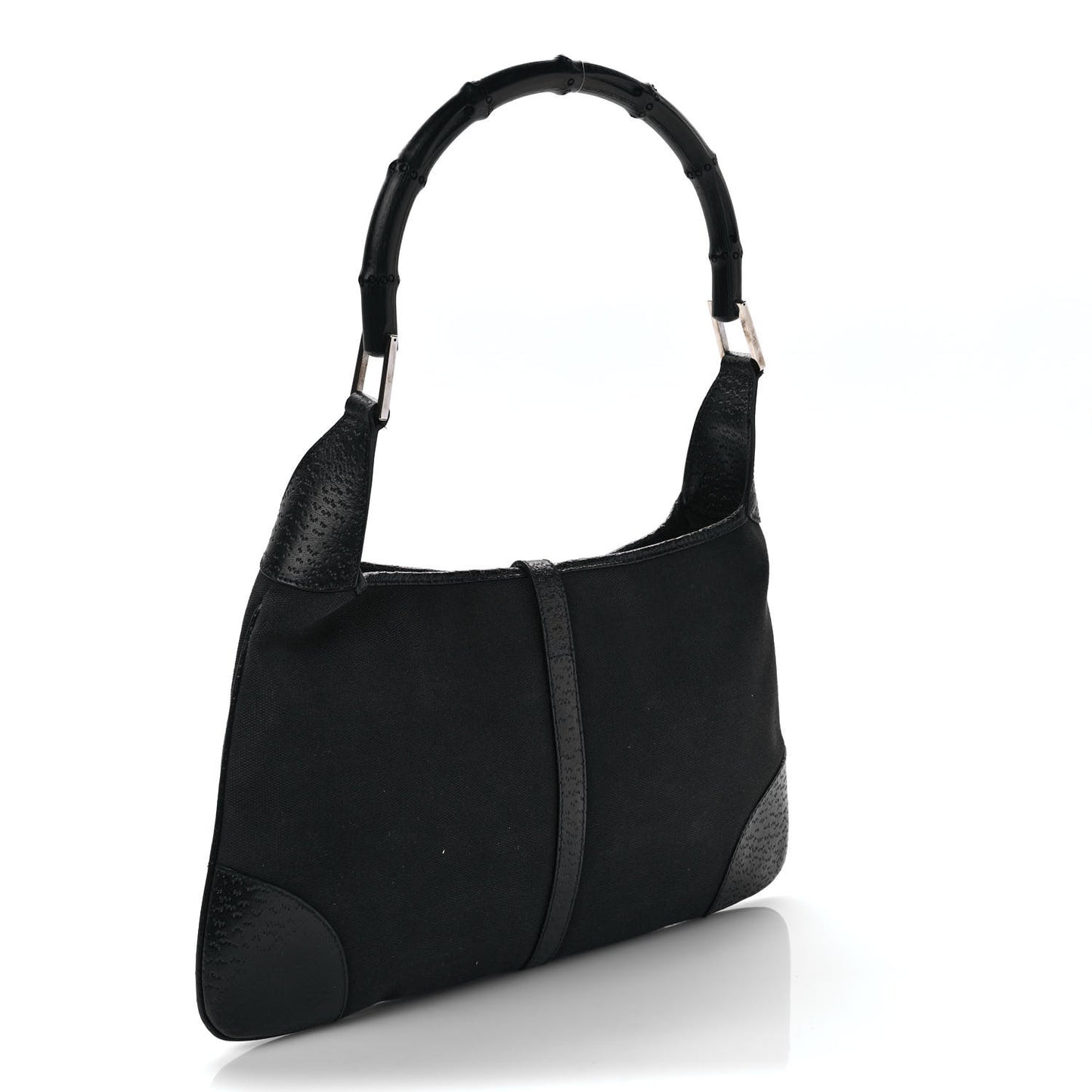 Canvas Bamboo Small Jackie O Hobo Black
