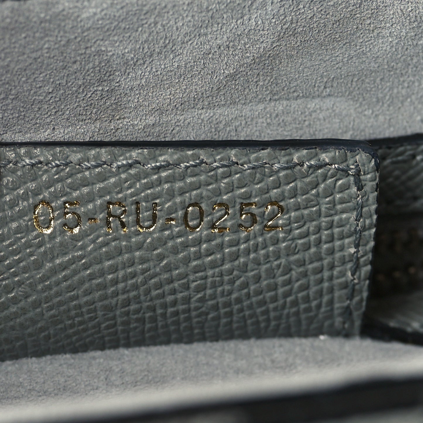 Grained Calfskin Saddle Bag Grey