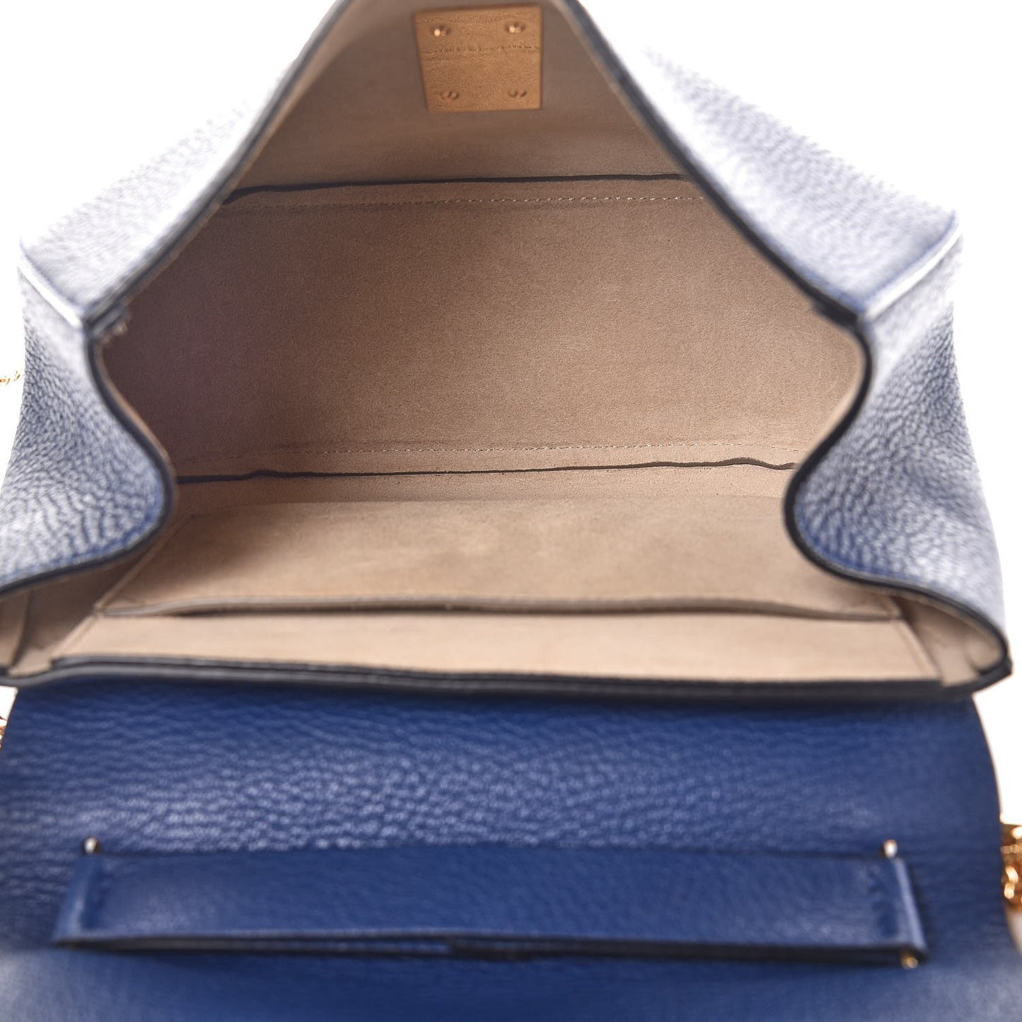 Grained Lambskin Drew Shoulder Bag Royal Navy