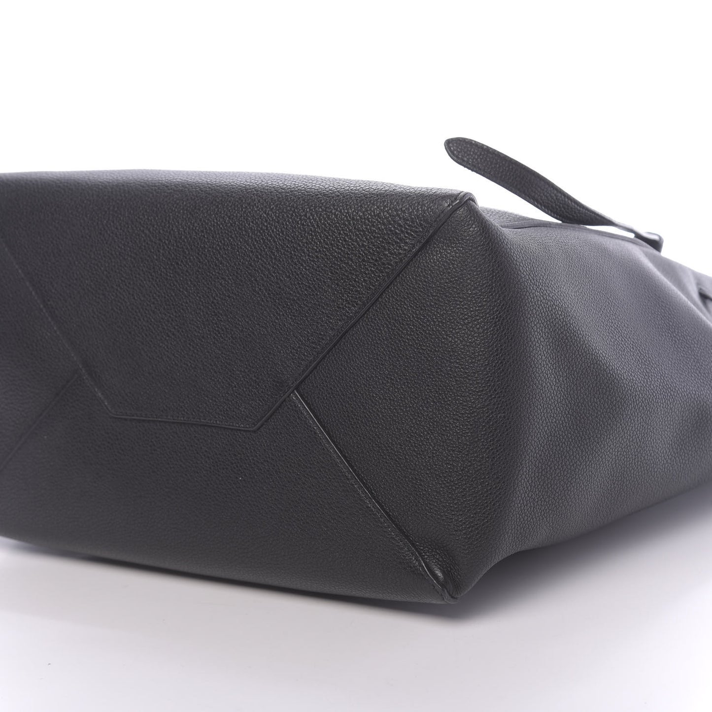 Soft Grained Calfskin Small Belt Cabas Phantom Black