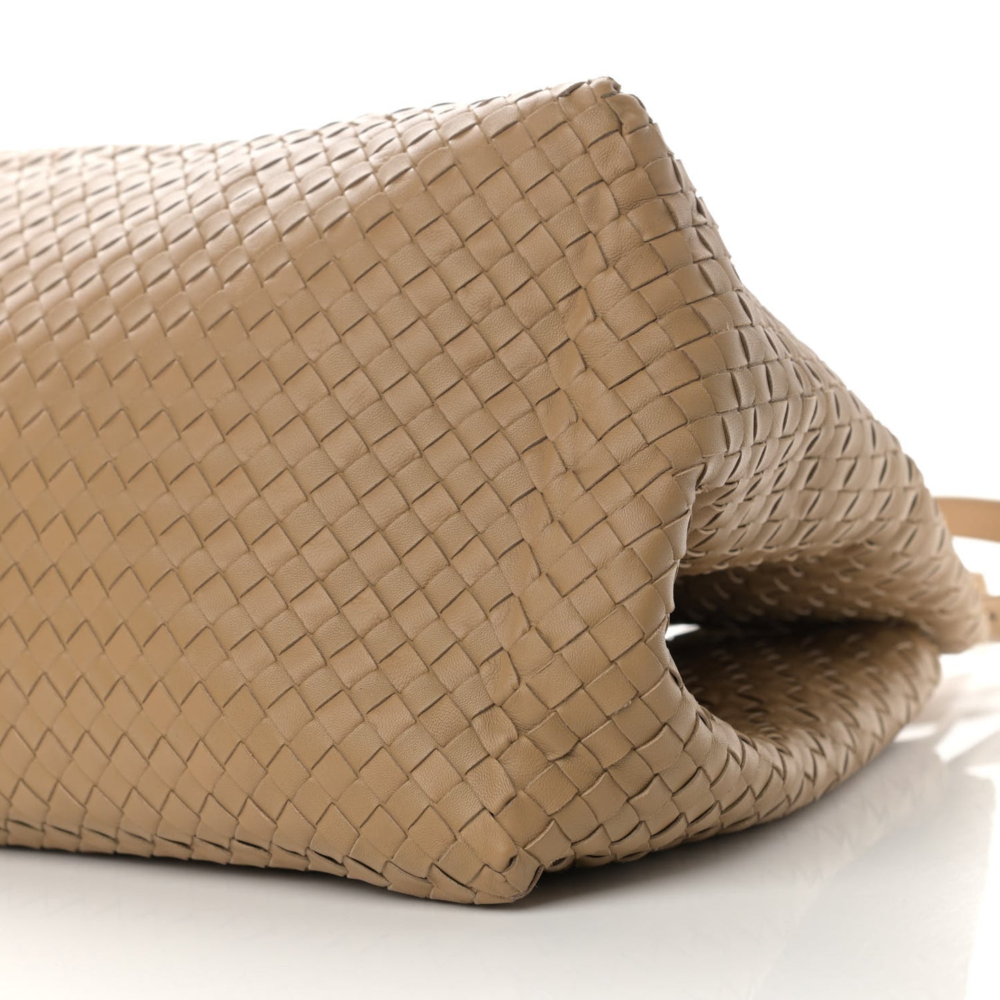 Nappa Intrecciato Large Seamless Tote Camel