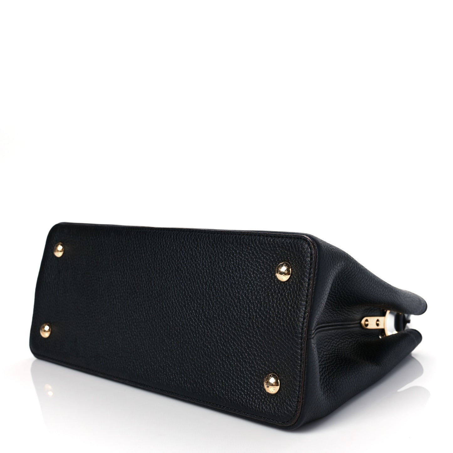 Taurillon Capucines MM Black Fuchsia