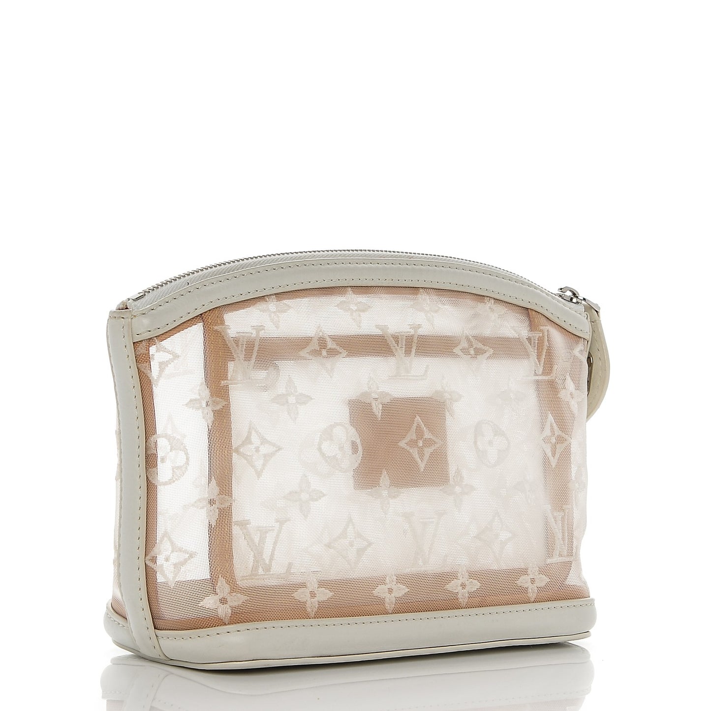 Monogram Transparence Transparent Lockit Clutch White
