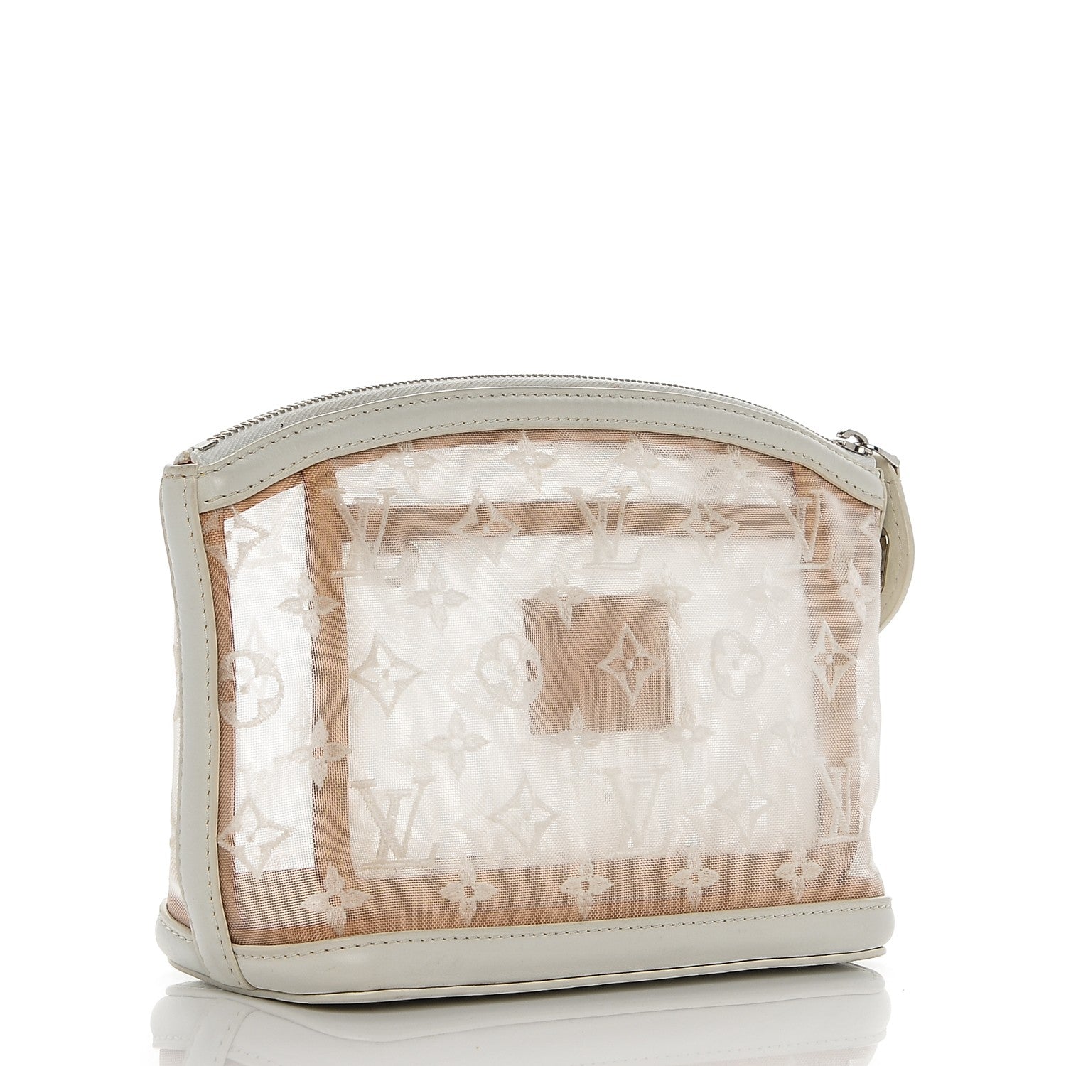 Louis Vuitton Monogram Transparence Transparent Lockit Clutch White 3 of 7