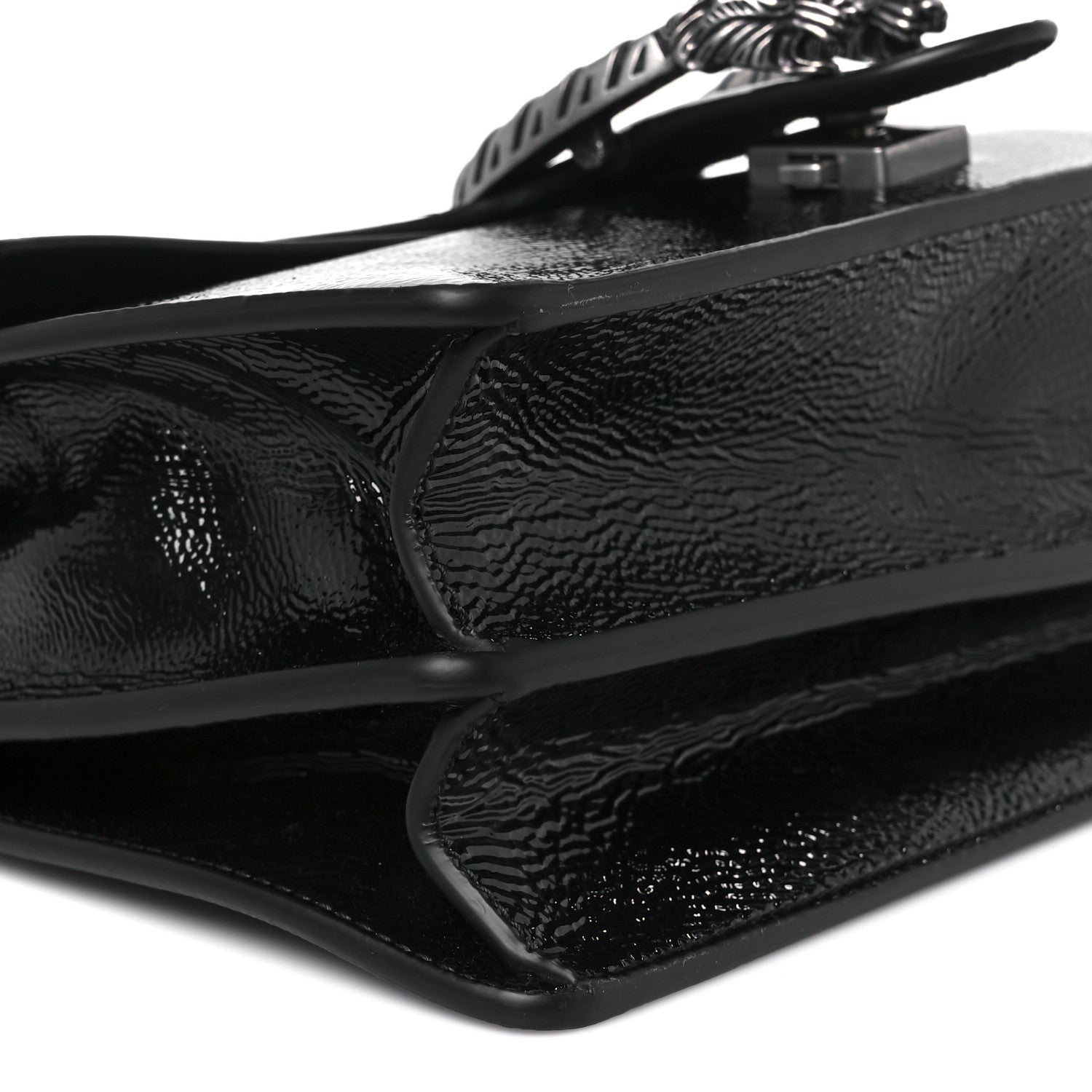 Gucci Crinkled Patent Small Dionysus Shoulder Bag Black 10 of 11