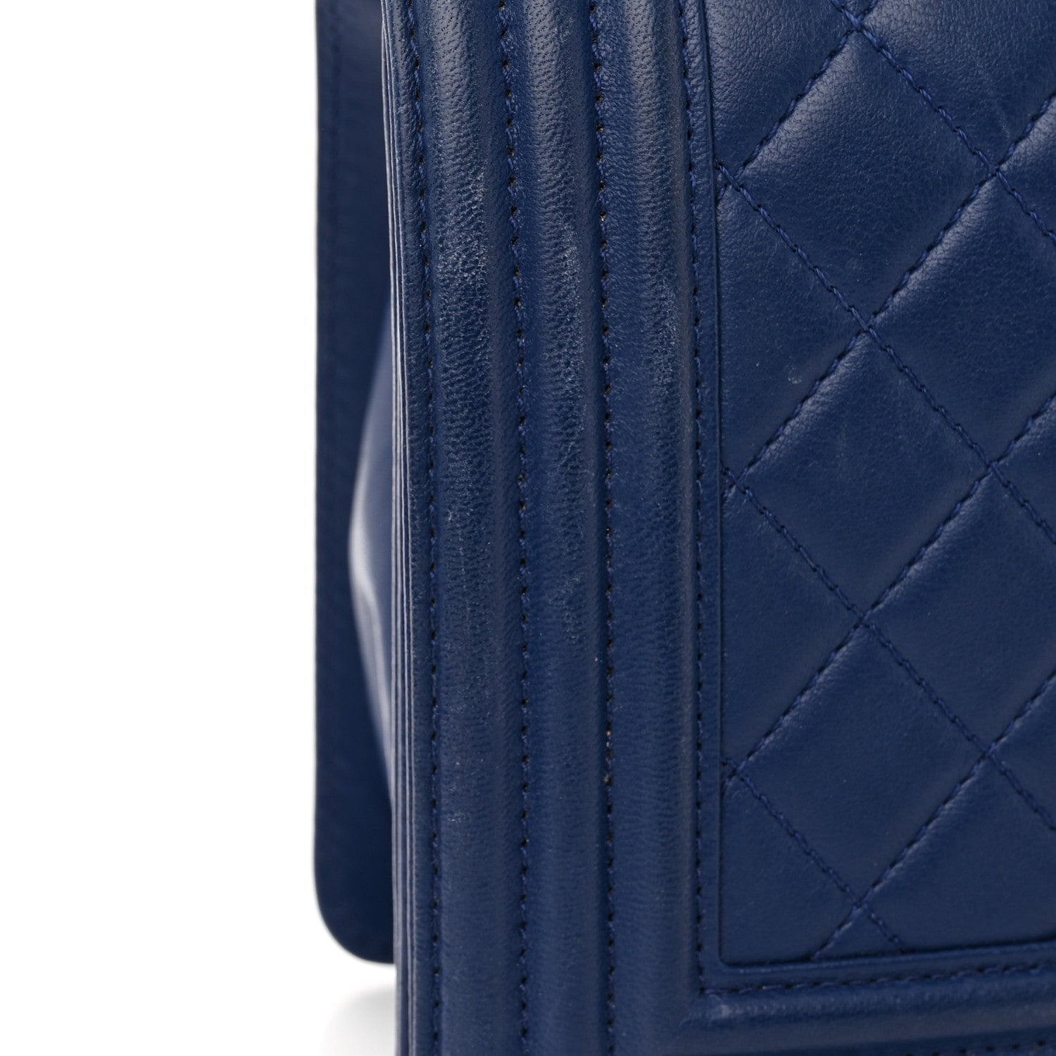 Chanel Lambskin Quilted Medium Boy Flap Blue 12 of 16