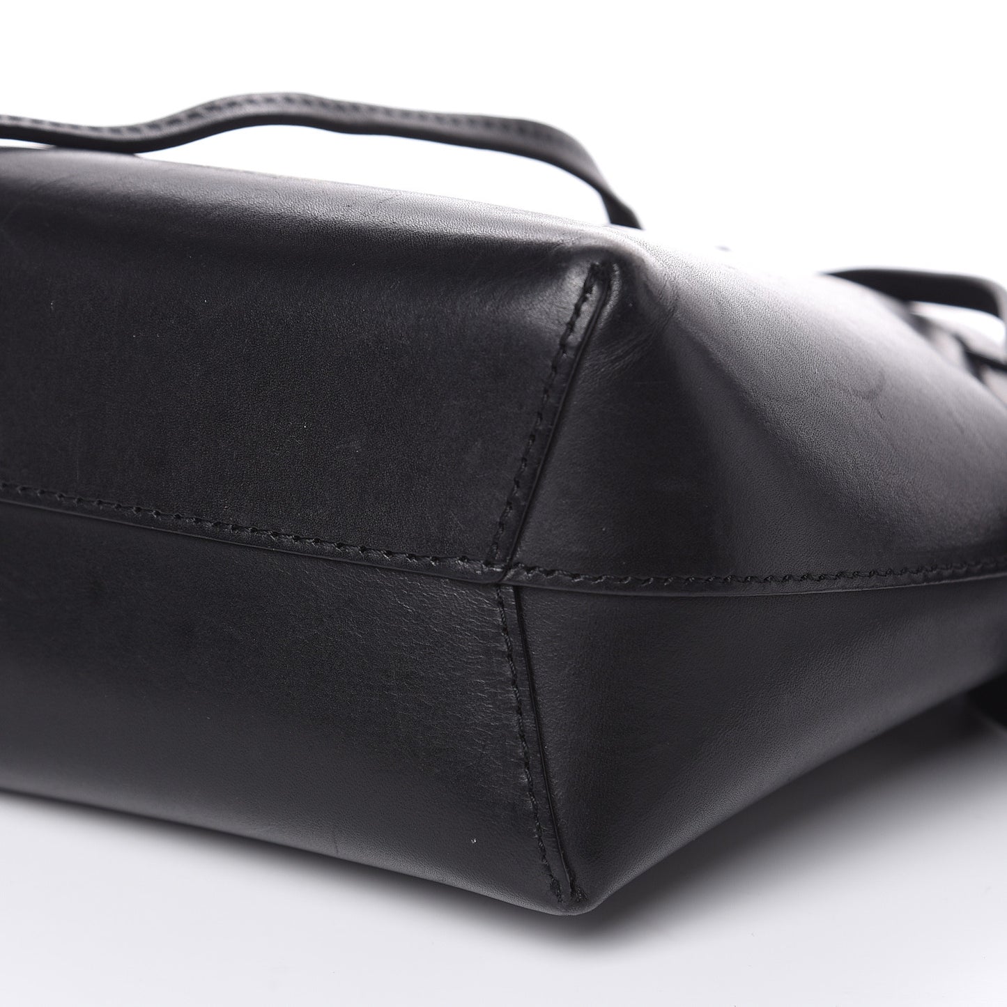 Calfskin Mini Mini Bucket Bag Black Flamma
