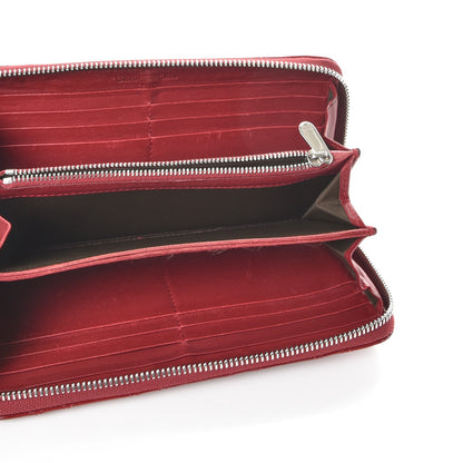 Christian Dior Patent Cannage Lady Dior Continental Zip Wallet Red 5 of 8
