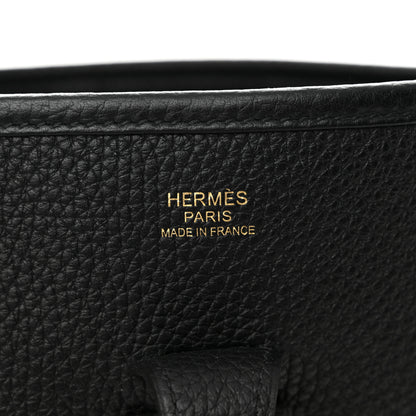Hermes Taurillon Clemence Evelyne III PM Black 6 of 10