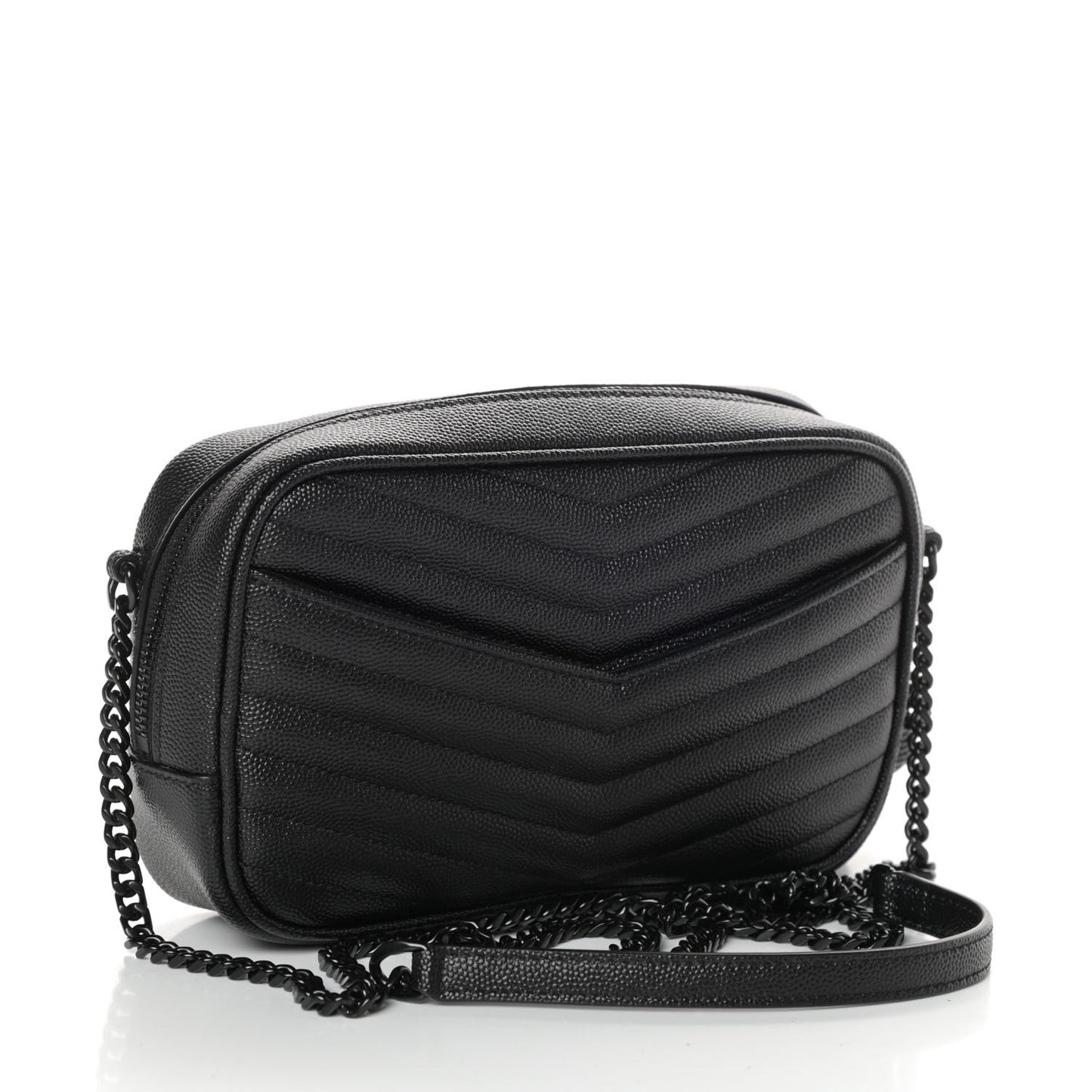Grain De Poudre Matelasse Monogram Mini Lou Camera Bag Black