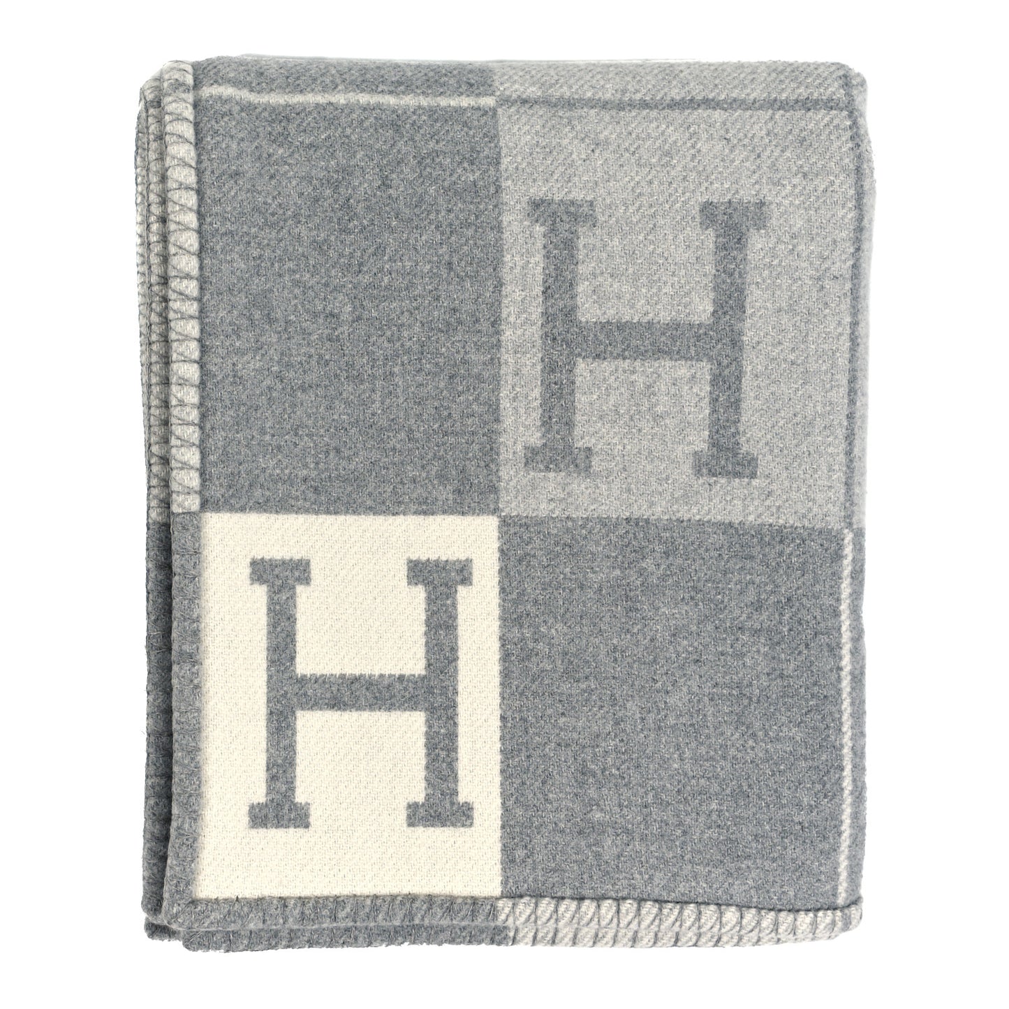 Wool Cashmere Avalon III Blanket Ecru Gris Clair