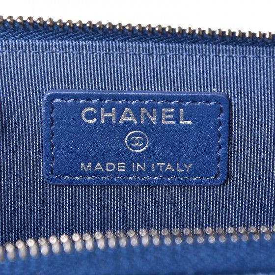 Chanel Caviar Quilted Key Holder Case Blue 6 of 8