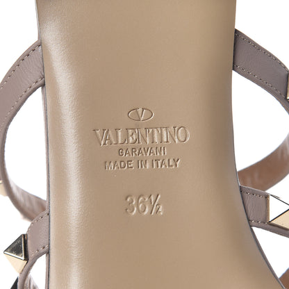 Valentino Garavani Nappa Rockstud Flat Cage Mules 36.5 Black Poudre 6 of 11