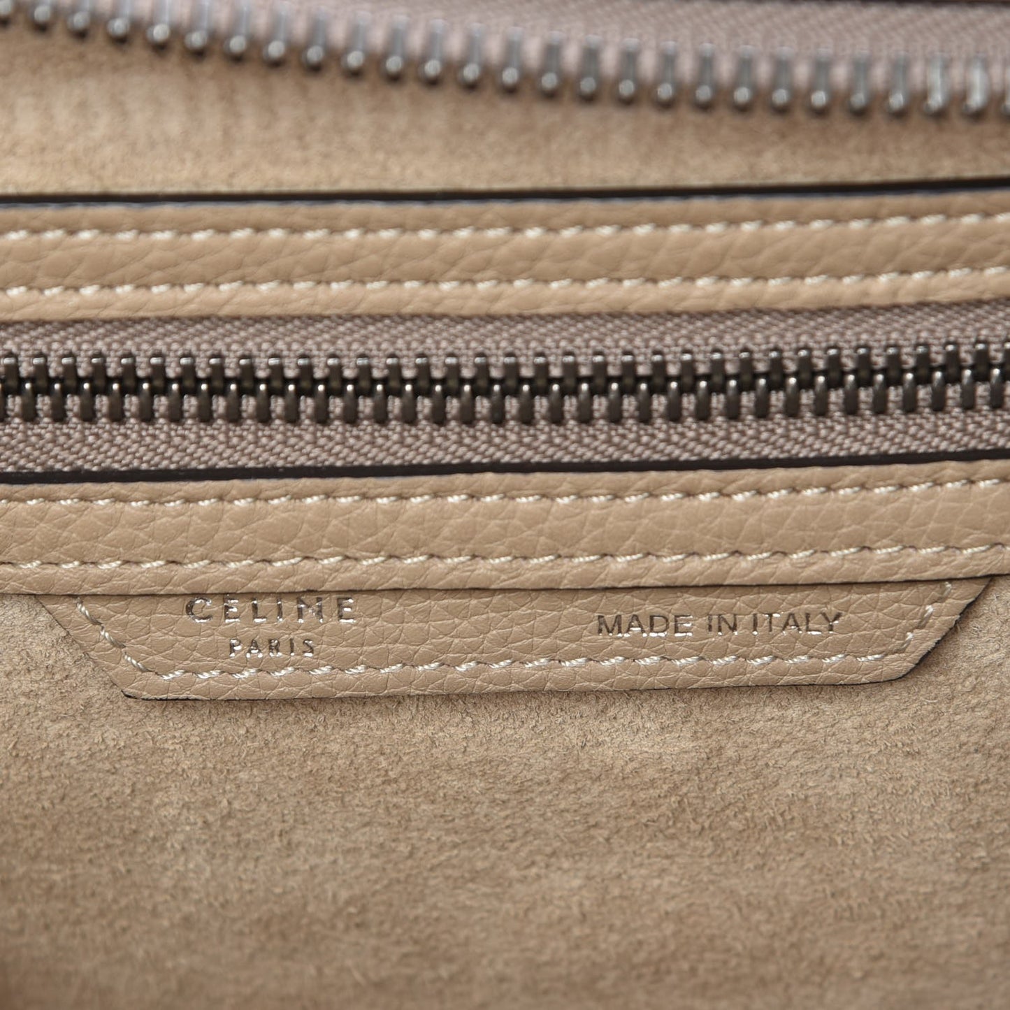 Drummed Calfskin Micro Luggage Dune
