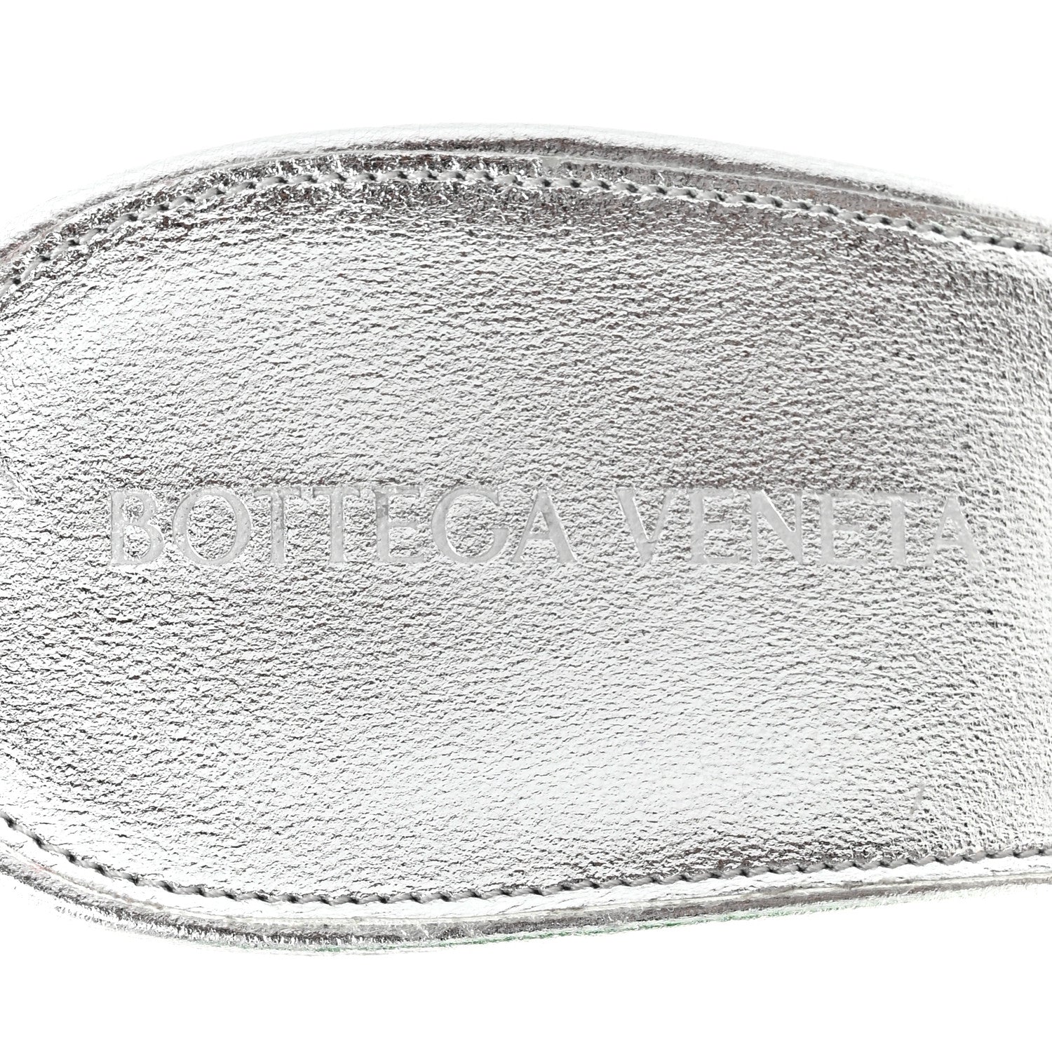 Bottega Veneta Laser Nappa Maxi Intrecciato Lido 90mm Mule Sandals 38 Silver 7 of 9