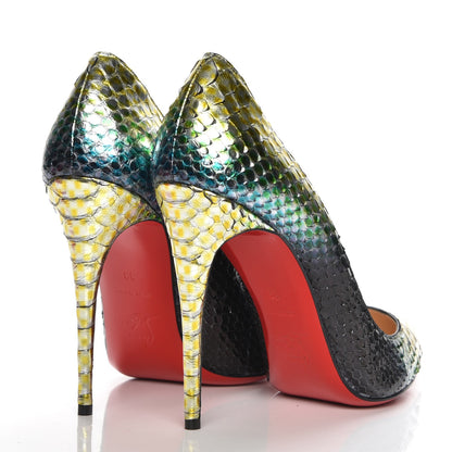 Christian Louboutin Metallic Python So Kate Mermaid 120 Pumps 39 Mimosa 4 of 6