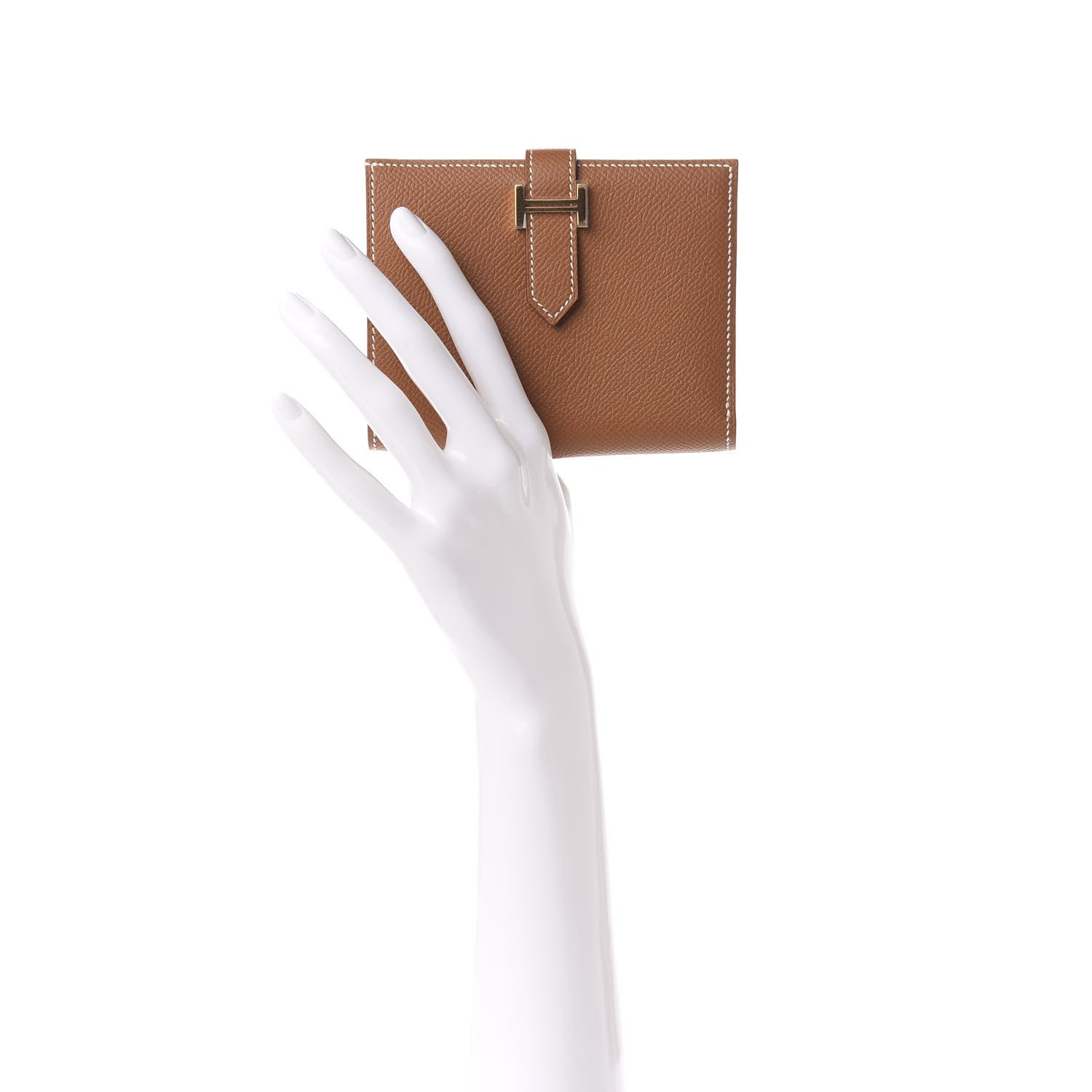 Hermes Epsom Bearn Compact Wallet Gold 2 of 8