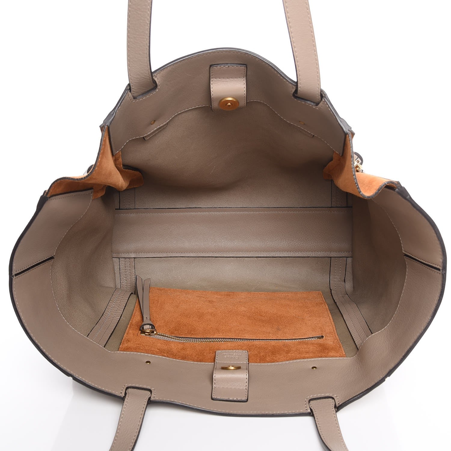 Chloe Smooth Calfskin Medium Milo Shopping Tote Motty Grey 10 of 10