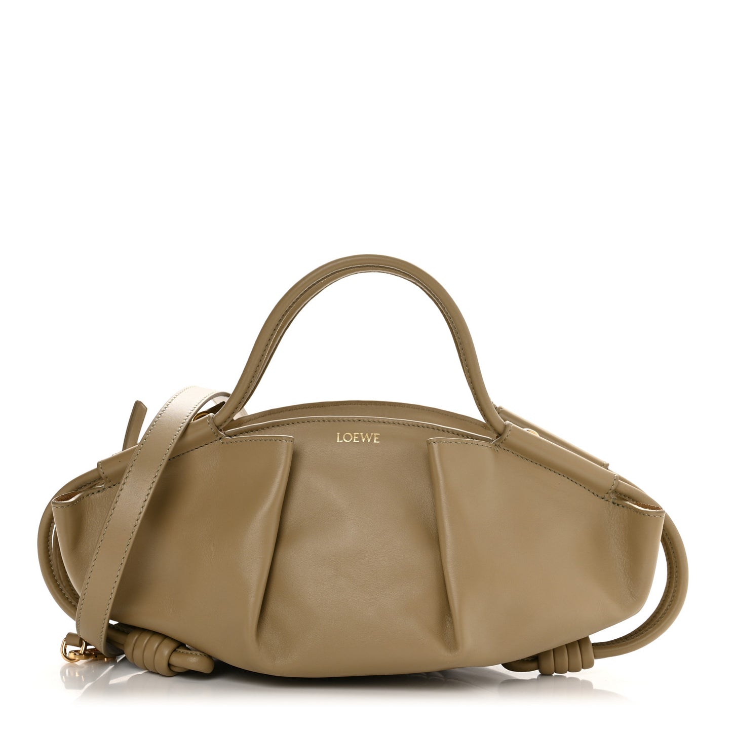 Shiny Nappa Calfskin Small Paseo Bag Clay Green