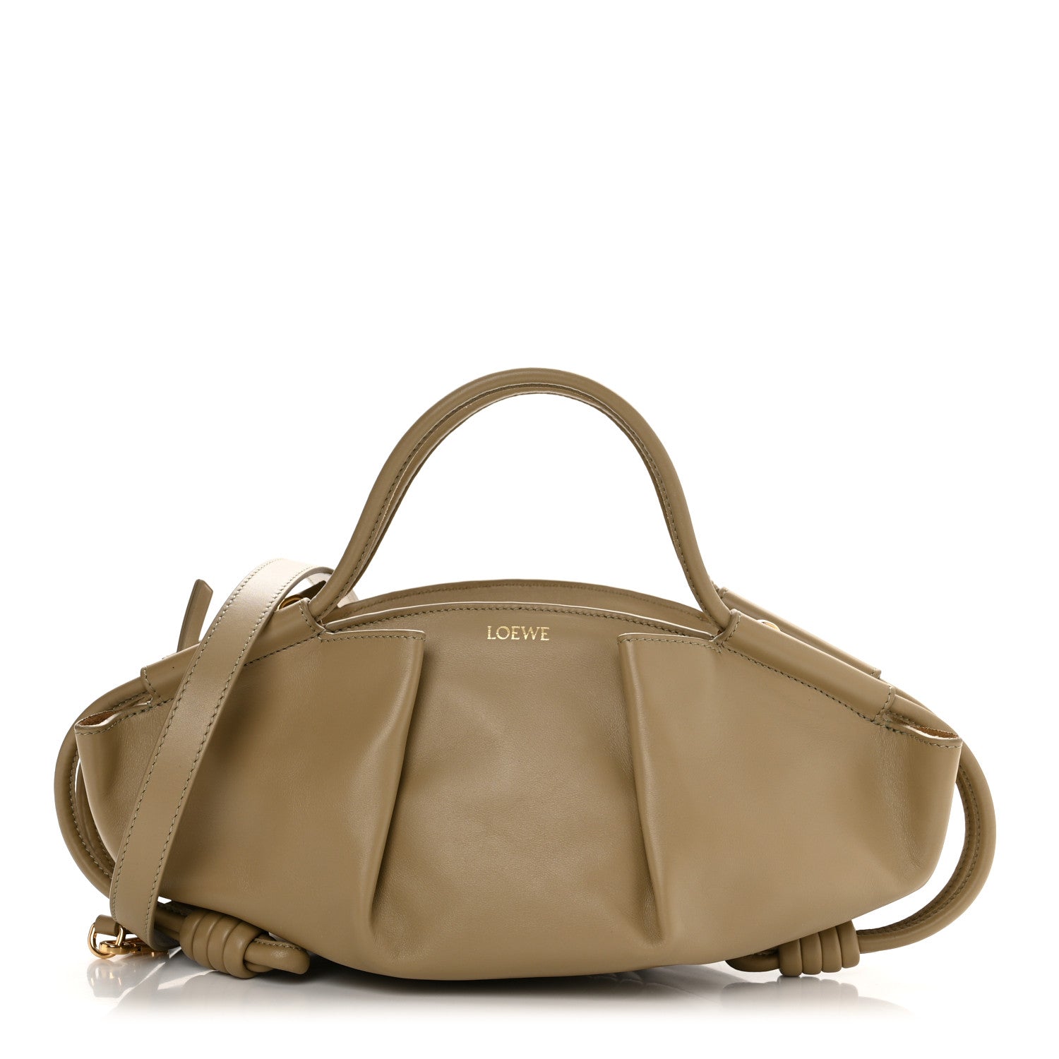 Loewe Shiny Nappa Calfskin Small Paseo Bag Clay Green 1 of 11