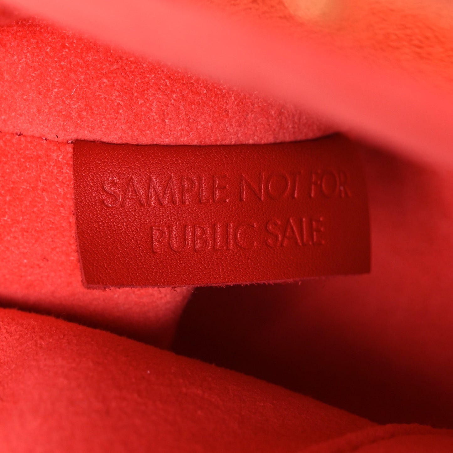 Calfskin Nanogram Embossed Clutch Red
