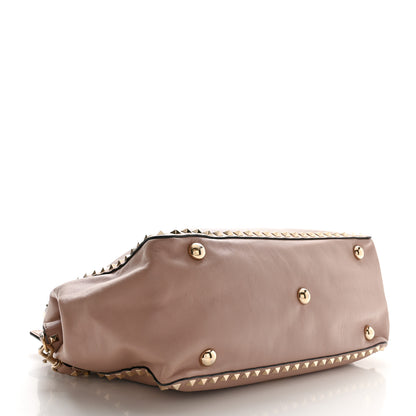 Valentino Garavani Vitello Medium Rockstud Tote Poudre 4 of 10