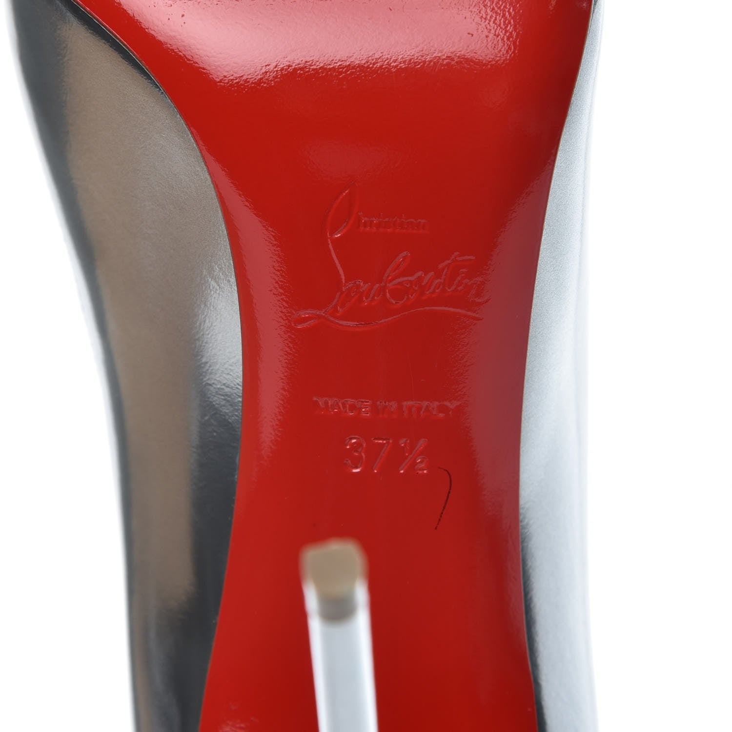 Christian Louboutin Pigalle Follies 100 Pumps 37.5 Antispecchio Silver 6 of 10
