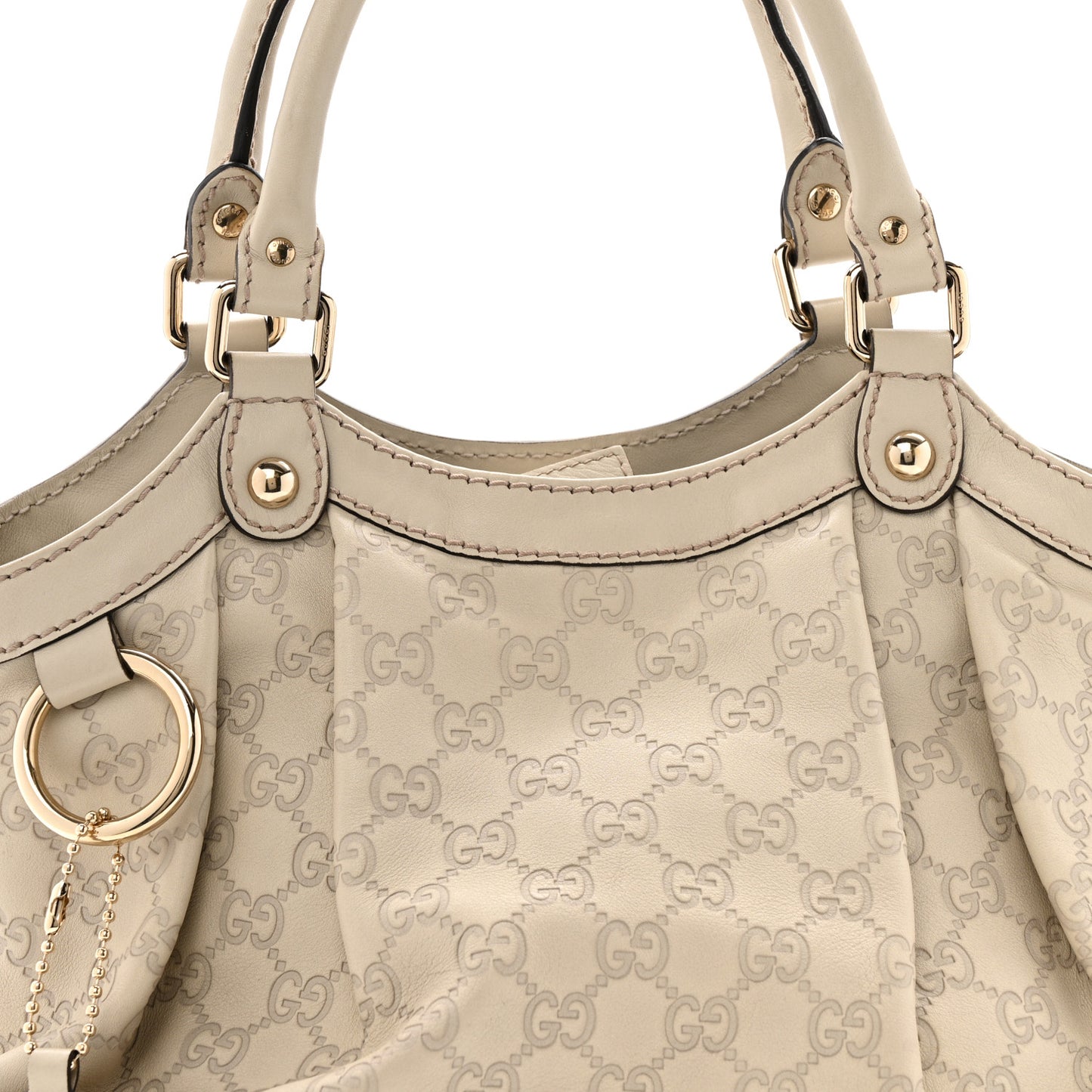 Guccissima Medium Sukey Tote Mystic White