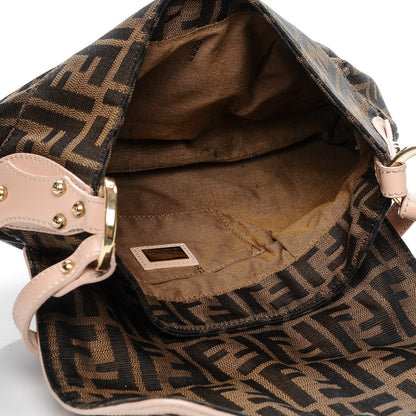 Fendi Zucca Cuoio Lucido Small Chef Shoulder Bag Tobacco Bois de Rose 5 of 8