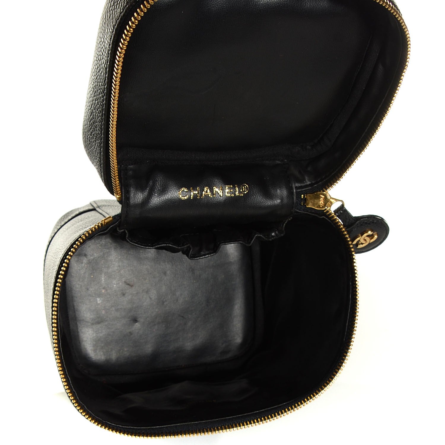 Chanel Caviar Cosmetic Vanity Bag Black 5 of 8