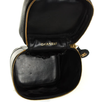 Chanel Caviar Cosmetic Vanity Bag Black 5 of 8