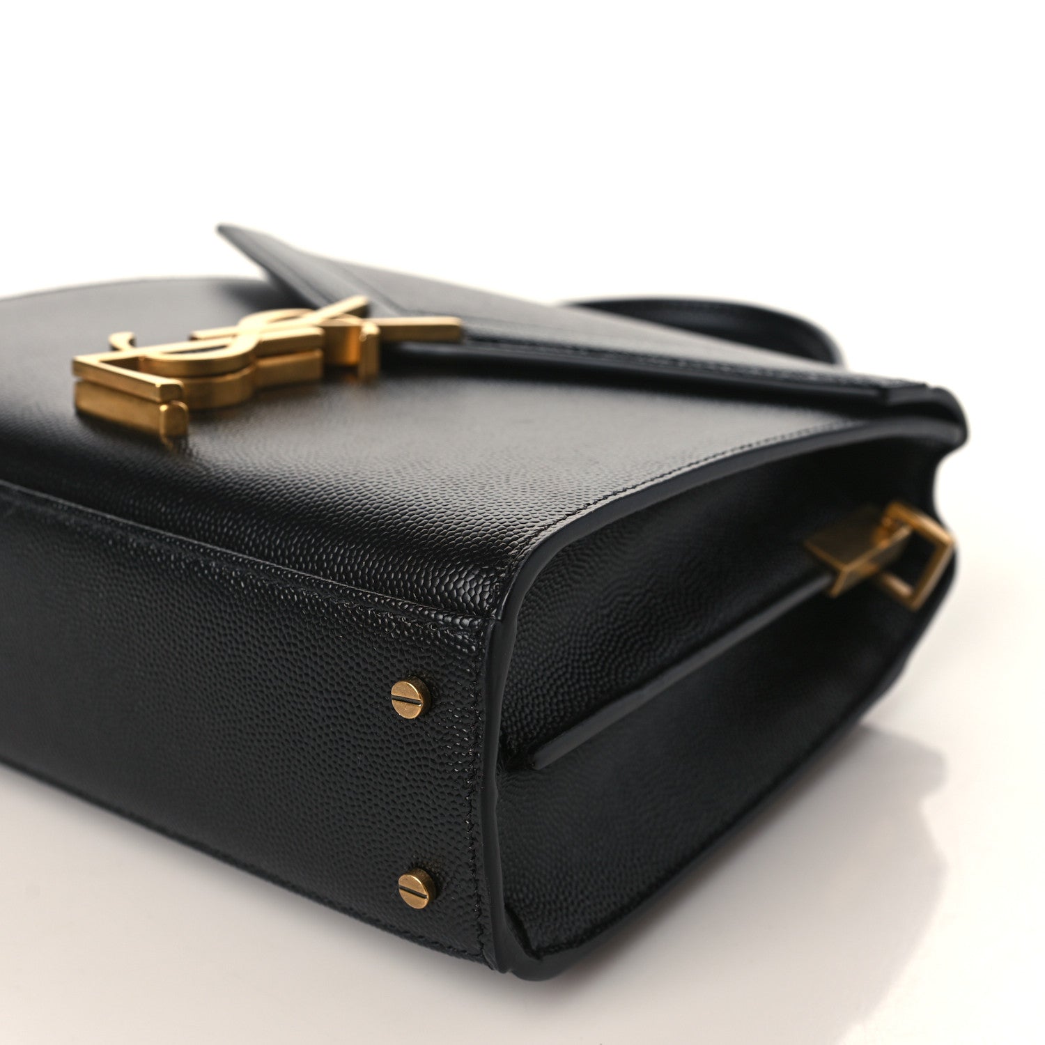 Saint Laurent Grain de Poudre Mini Classic Monogram Cassandra Top Handle Black 8 of 8