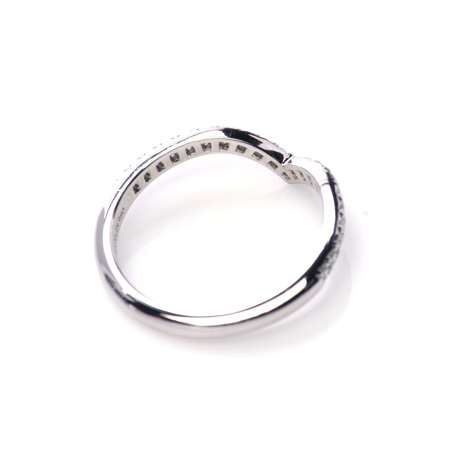 Tiffany Platinum Diamond Soleste V Band Ring 49 5 4 of 7