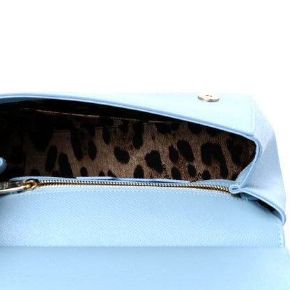 Dolce & Gabbana Dauphine Calfskin Miss Sicily Satchel Light Blue 5 of 9