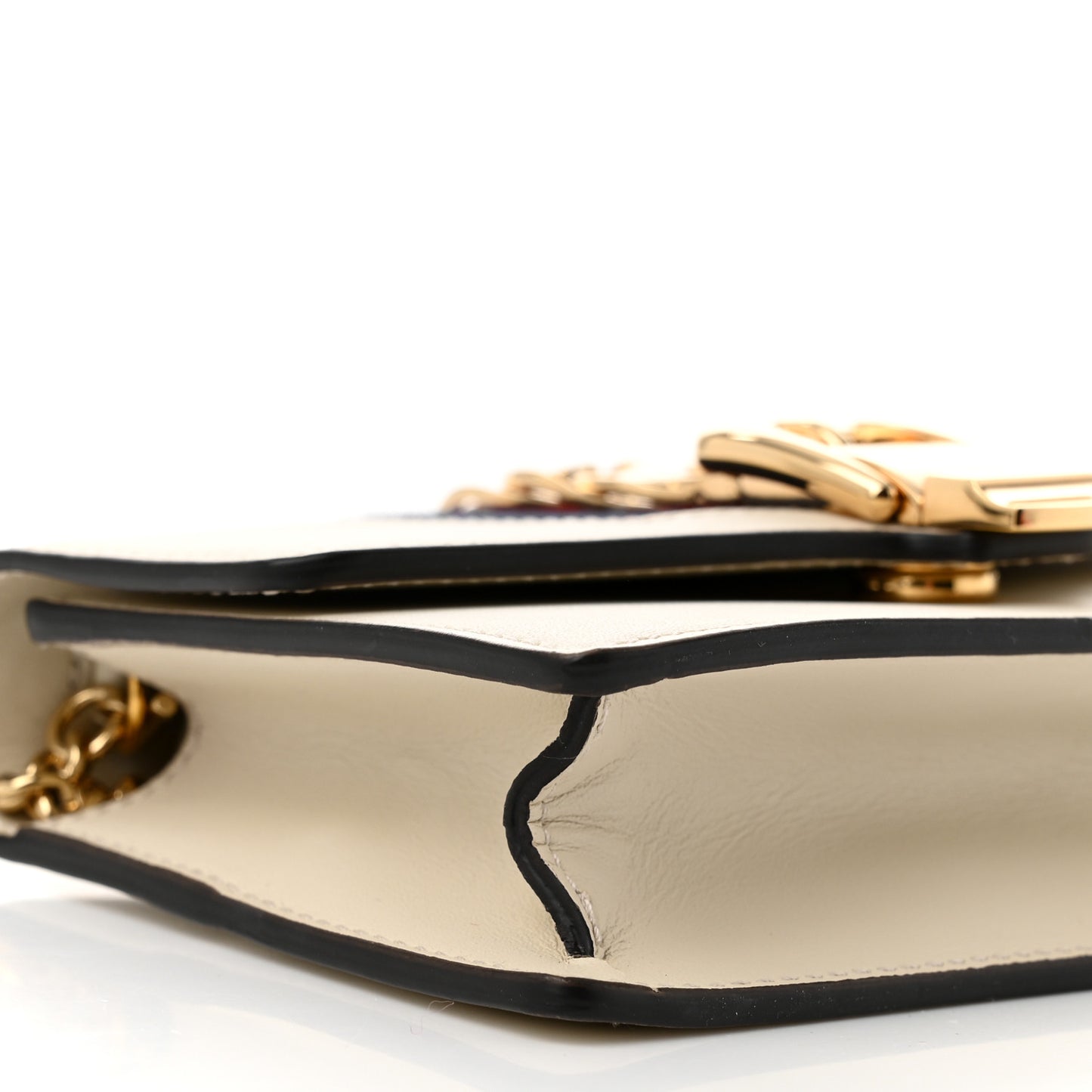 Calfskin Super Mini Sylvie Chain Shoulder Bag White